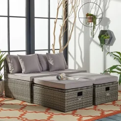 Pramla  4-pc. Patio Lounge Chair and Ottoman Set