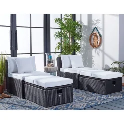 Pramla  4-pc. Patio Lounge Chair and Ottoman Set