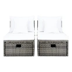 Pramla  4-pc. Patio Lounge Chair and Ottoman Set