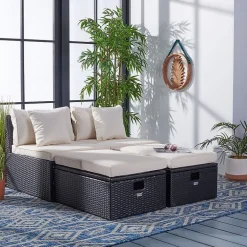 Pramla  4-pc. Patio Lounge Chair and Ottoman Set