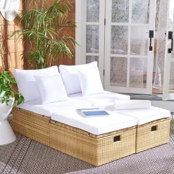 Pramla  4-pc. Patio Lounge Chair and Ottoman Set