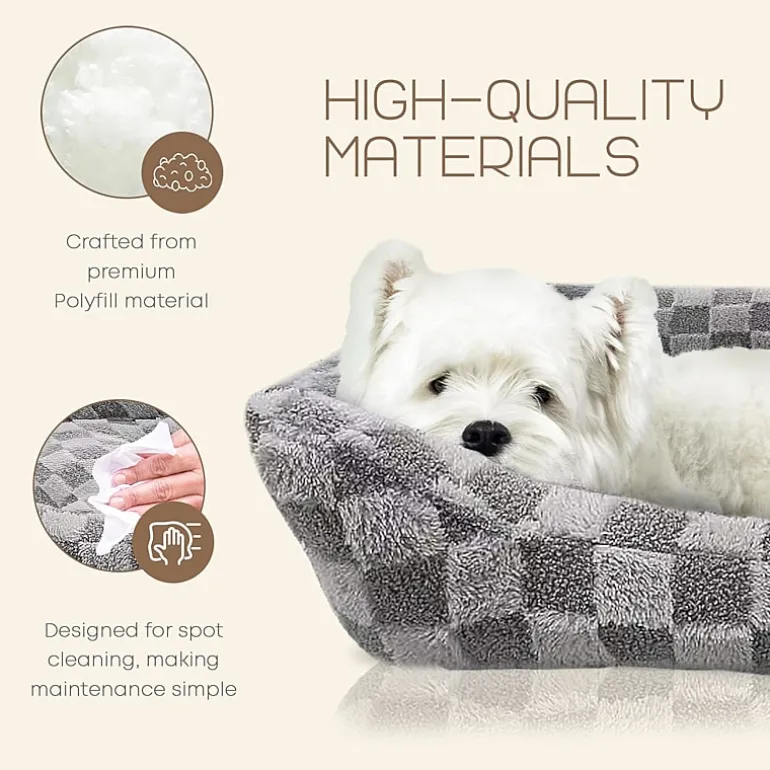 Precious Tails 26" Gray Cuddler Pet Bed