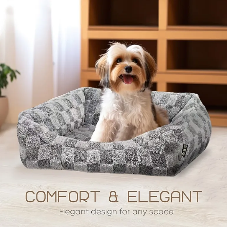 Precious Tails 26" Gray Cuddler Pet Bed