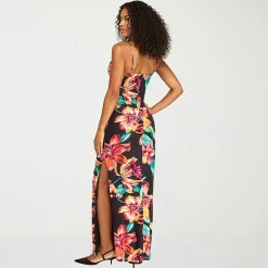 Premier Amour Womens Cowl Neck Sleeveless Maxi Dress
