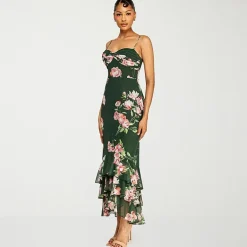 Premier Amour Womens High-Low Sweetheart Neck Sleeveless Maxi Dress