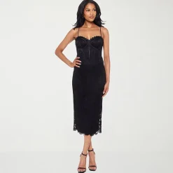Premier Amour Womens Midi Sweetheart Neck Sleeveless Sheath Dress