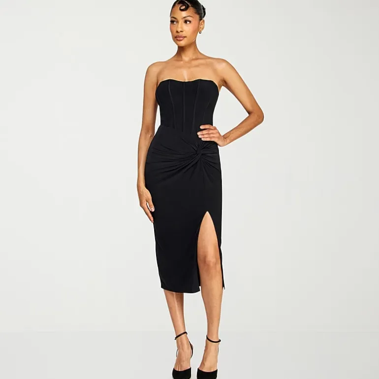 Premier Amour Womens Midi Sweetheart Neck Sleeveless Sheath Dress