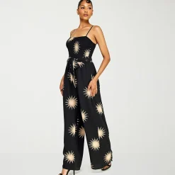 Premier Amour Womens Straight Neck Sleeveless Jumpsuit