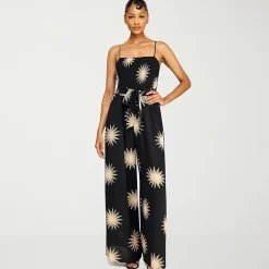 Premier Amour Womens Straight Neck Sleeveless Jumpsuit