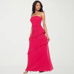 Premier Amour Womens Strapless  Fitted Gown