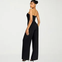 Premier Amour Womens Sweetheart Neck Sleeveless Jumpsuit