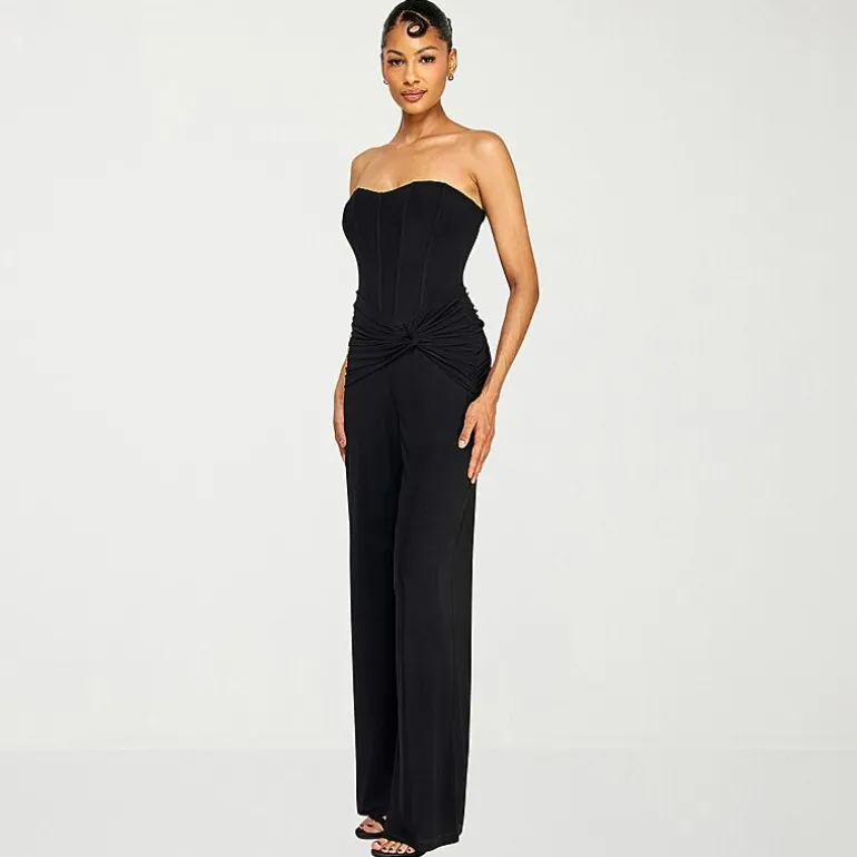 Premier Amour Womens Sweetheart Neck Sleeveless Jumpsuit
