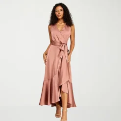 Premier Amour Womens V Neck Sleeveless Maxi Dress