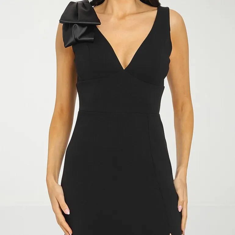 Premier Amour Womens V Neck Sleeveless Evening Gown