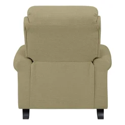 ProLounger Anna Traditional Roll-Arm Push Back Recliner in Linen with Nailheads