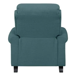 ProLounger Anna Traditional Roll-Arm Push Back Recliner in Linen with Nailheads