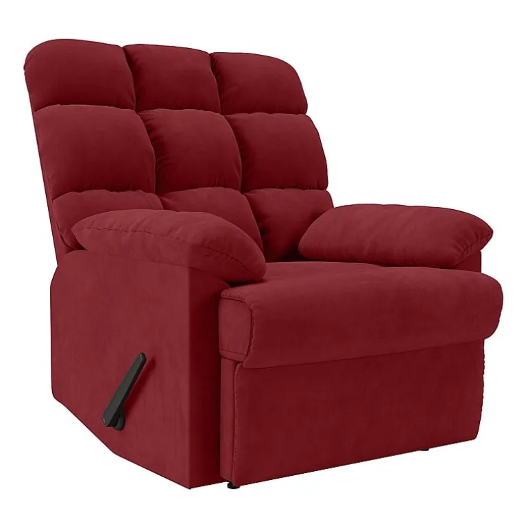 ProLounger Barbera Wall Hugger Biscuit Tufted Recliner in Stain-Resistant Microfiber