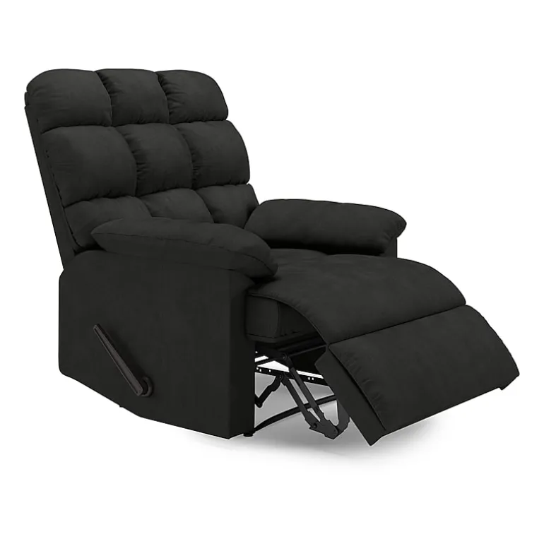 ProLounger Barbera Wall Hugger Biscuit Tufted Recliner in Stain-Resistant Microfiber