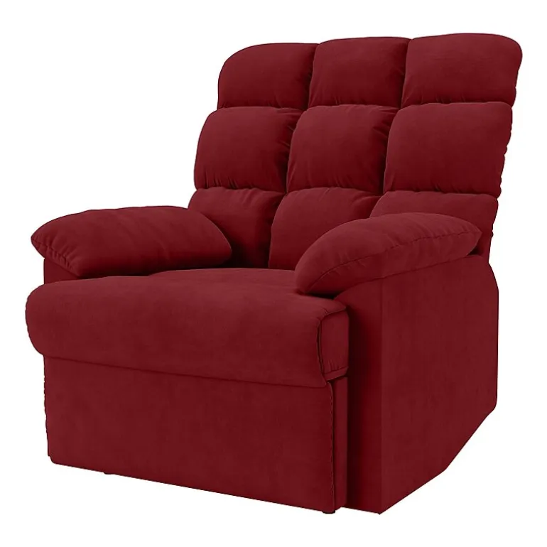 ProLounger Barbera Wall Hugger Biscuit Tufted Recliner in Stain-Resistant Microfiber