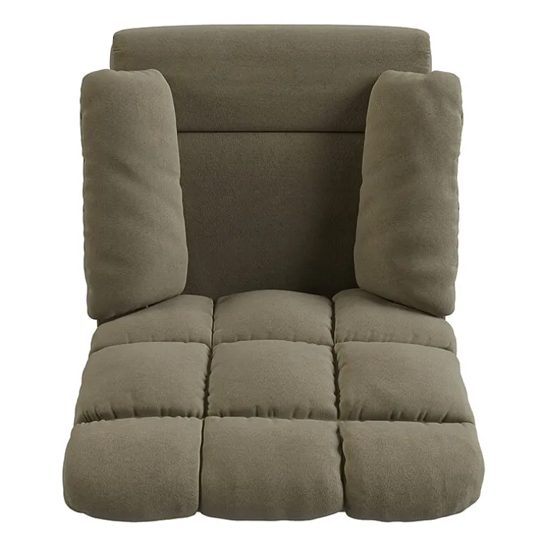 ProLounger Barbera Wall Hugger Biscuit Tufted Recliner in Stain-Resistant Microfiber