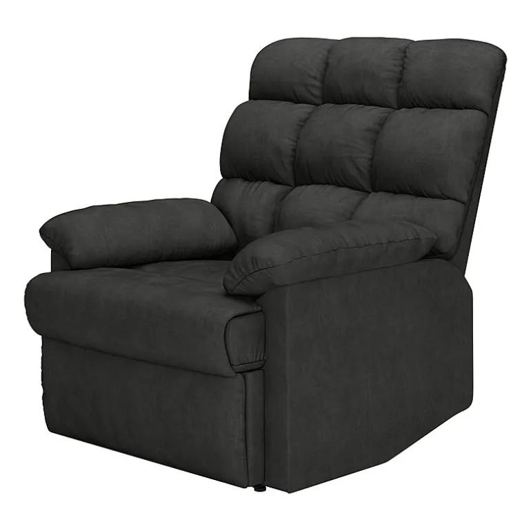 ProLounger Barbera Wall Hugger Biscuit Tufted Recliner in Stain-Resistant Microfiber