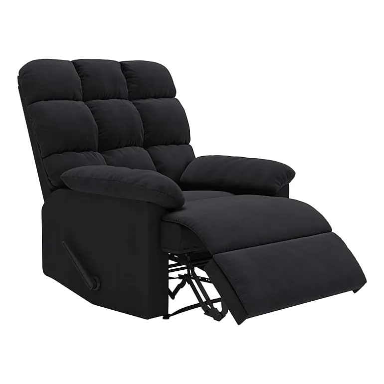 ProLounger Barbera Wall Hugger Biscuit Tufted Recliner in Stain-Resistant Microfiber