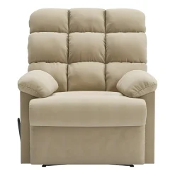 ProLounger Barbera Wall Hugger Biscuit Tufted Recliner in Stain-Resistant Microfiber