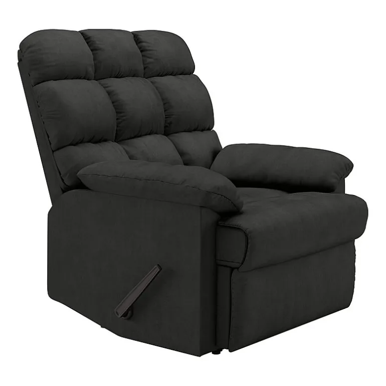 ProLounger Barbera Wall Hugger Biscuit Tufted Recliner in Stain-Resistant Microfiber