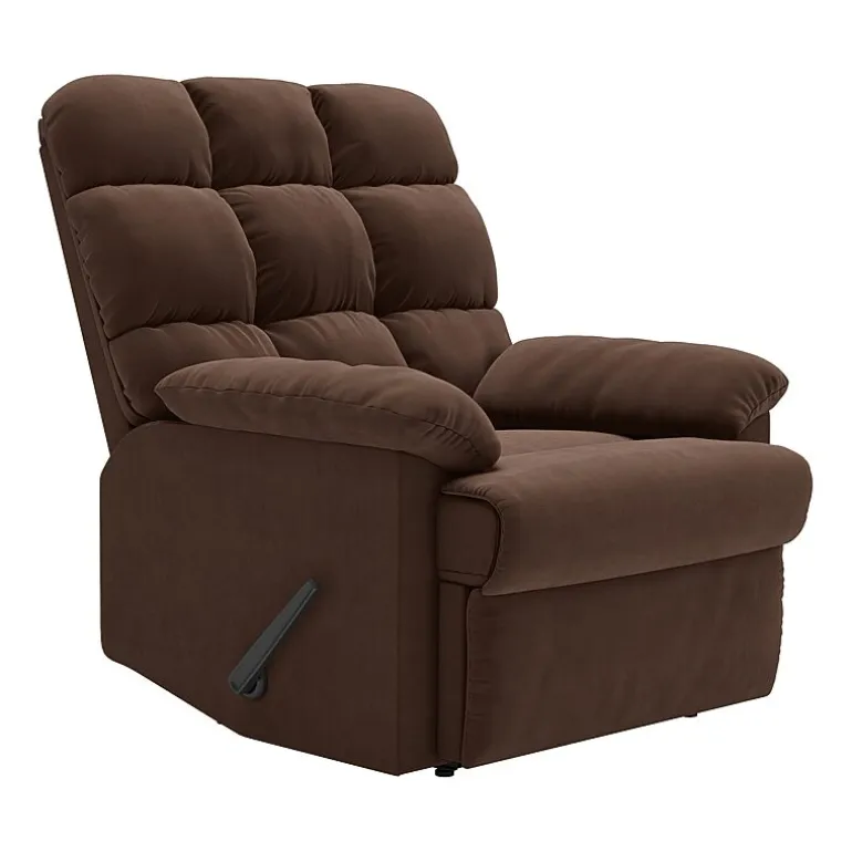 ProLounger Barbera Wall Hugger Biscuit Tufted Recliner in Stain-Resistant Microfiber