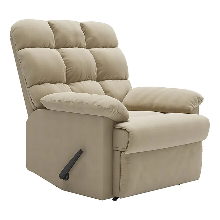 ProLounger Barbera Wall Hugger Biscuit Tufted Recliner in Stain-Resistant Microfiber