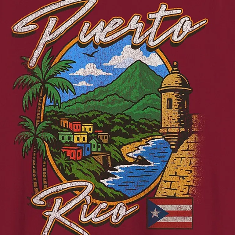 Puerto Rico Mens Crew Neck Short Sleeve Regular Fit Graphic T-Shirt