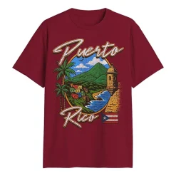 Puerto Rico Mens Crew Neck Short Sleeve Regular Fit Graphic T-Shirt