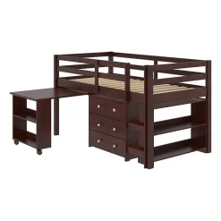 Pull Out Study Twin Low Loft Bed