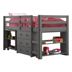 Pull Out Study Twin Low Loft Bed