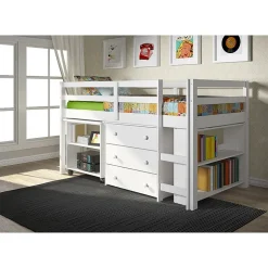 Pull Out Study Twin Low Loft Bed