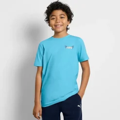 PUMA Big Kid Boys Crew Neck Short Sleeve Regular Fit Graphic T-Shirt