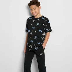 PUMA Big Kid Boys Crew Neck Short Sleeve Regular Fit Graphic T-Shirt