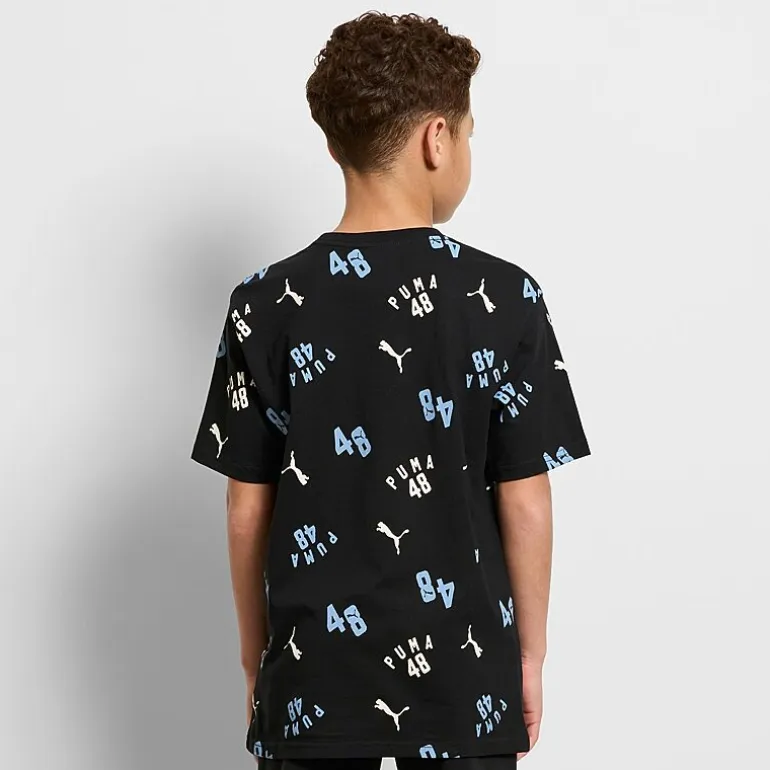 PUMA Big Kid Boys Crew Neck Short Sleeve Regular Fit Graphic T-Shirt