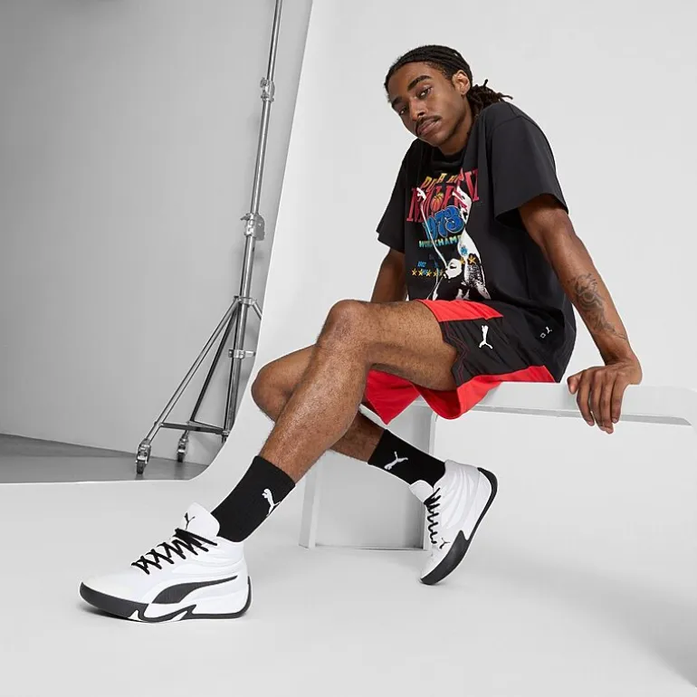 PUMA Mens Moisture Wicking 10" Basketball Short