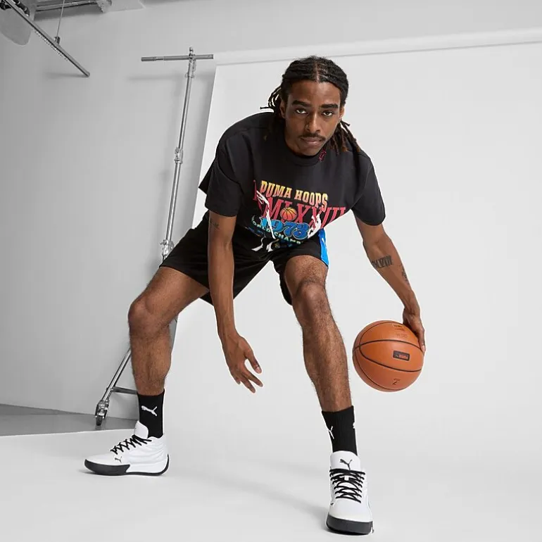 PUMA Mens Moisture Wicking 10" Basketball Short