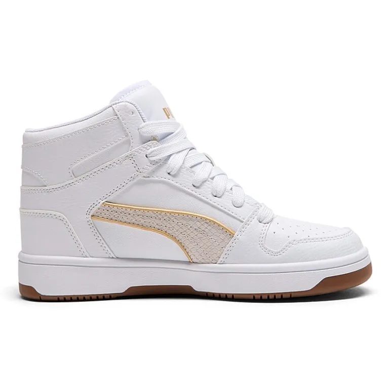 PUMA Rebound Layup Luminous Piping Womens Basketball Shoes