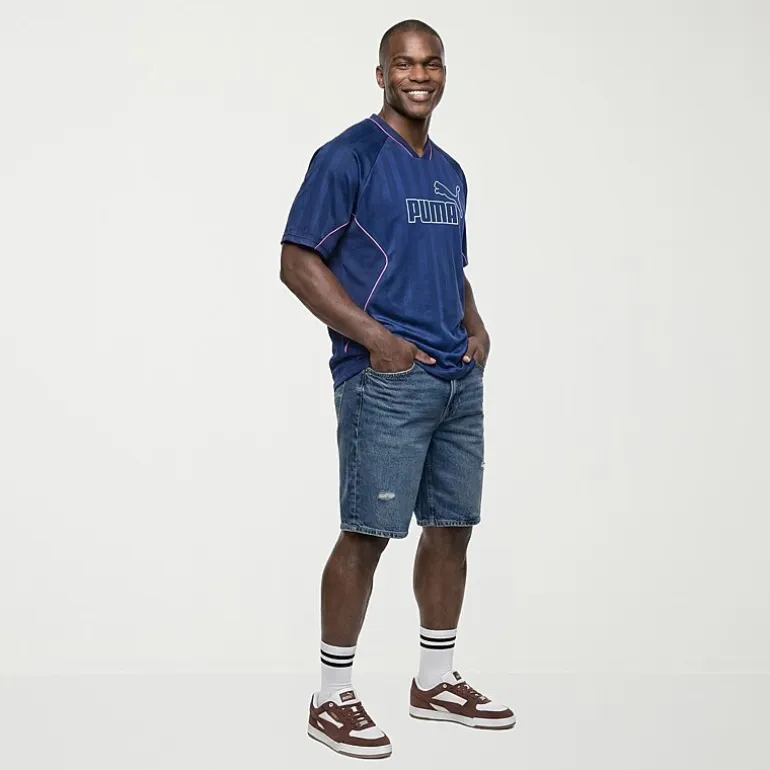 PUMA Sport Jersey Mens V Neck Short Sleeve Moisture Wicking Big and Tall Jersey