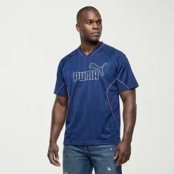 PUMA Sport Jersey Mens V Neck Short Sleeve Moisture Wicking Big and Tall Jersey
