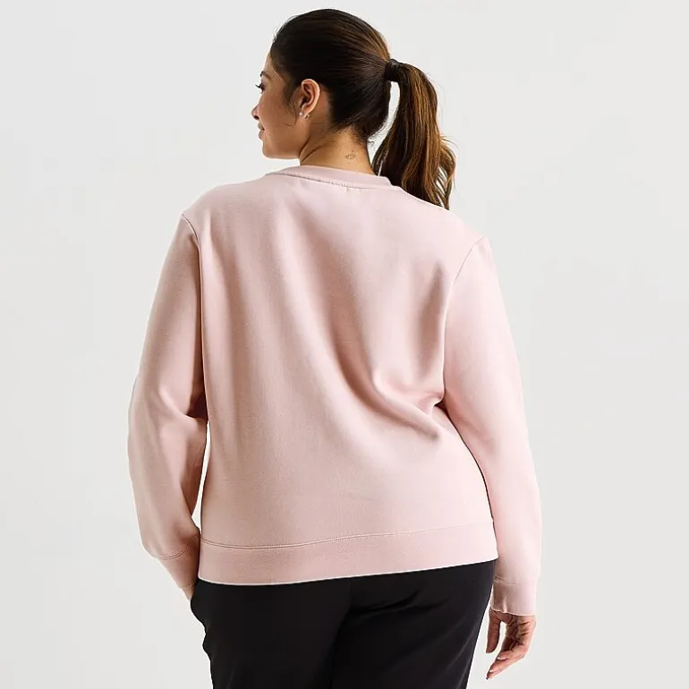 PUMA Womens Crew Neck Long Sleeve Plus Sweatshirt