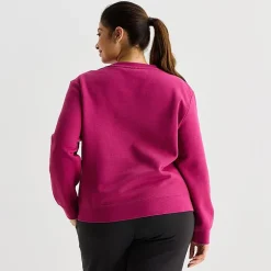 PUMA Womens Crew Neck Long Sleeve Plus Sweatshirt