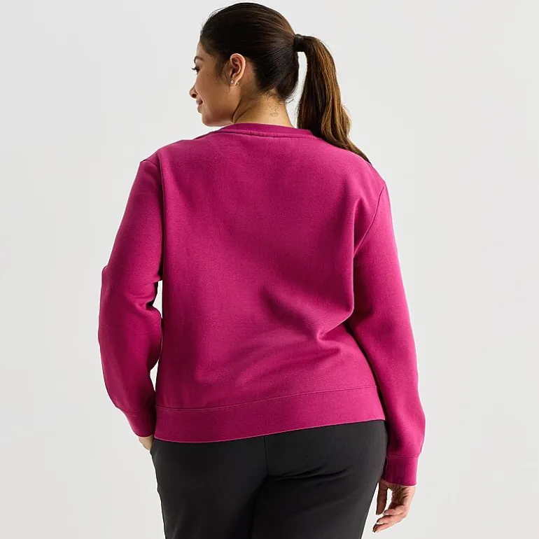 PUMA Womens Crew Neck Long Sleeve Plus Sweatshirt