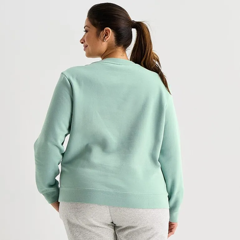 PUMA Womens Crew Neck Long Sleeve Plus Sweatshirt