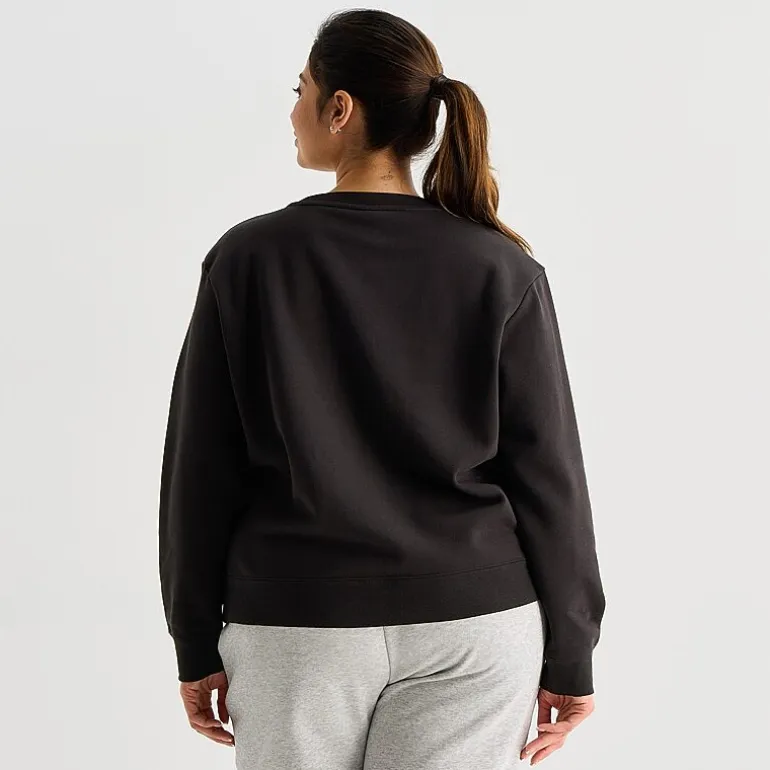 PUMA Womens Crew Neck Long Sleeve Plus Sweatshirt