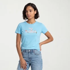PUMA Womens Crew Neck Short Sleeve Regular Fit Graphic T-Shirt