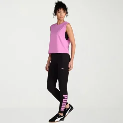 PUMA Womens Crew Neck Sleeveless Active Tank Top